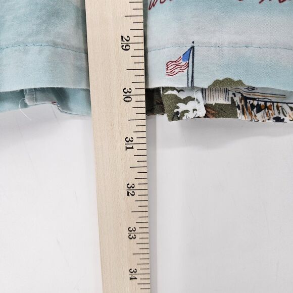 Vintage Kalaheo Shirt Mens Large Hawaiian Button Up USS‎ Oklahoma Ship USA - Picture 6 of 10